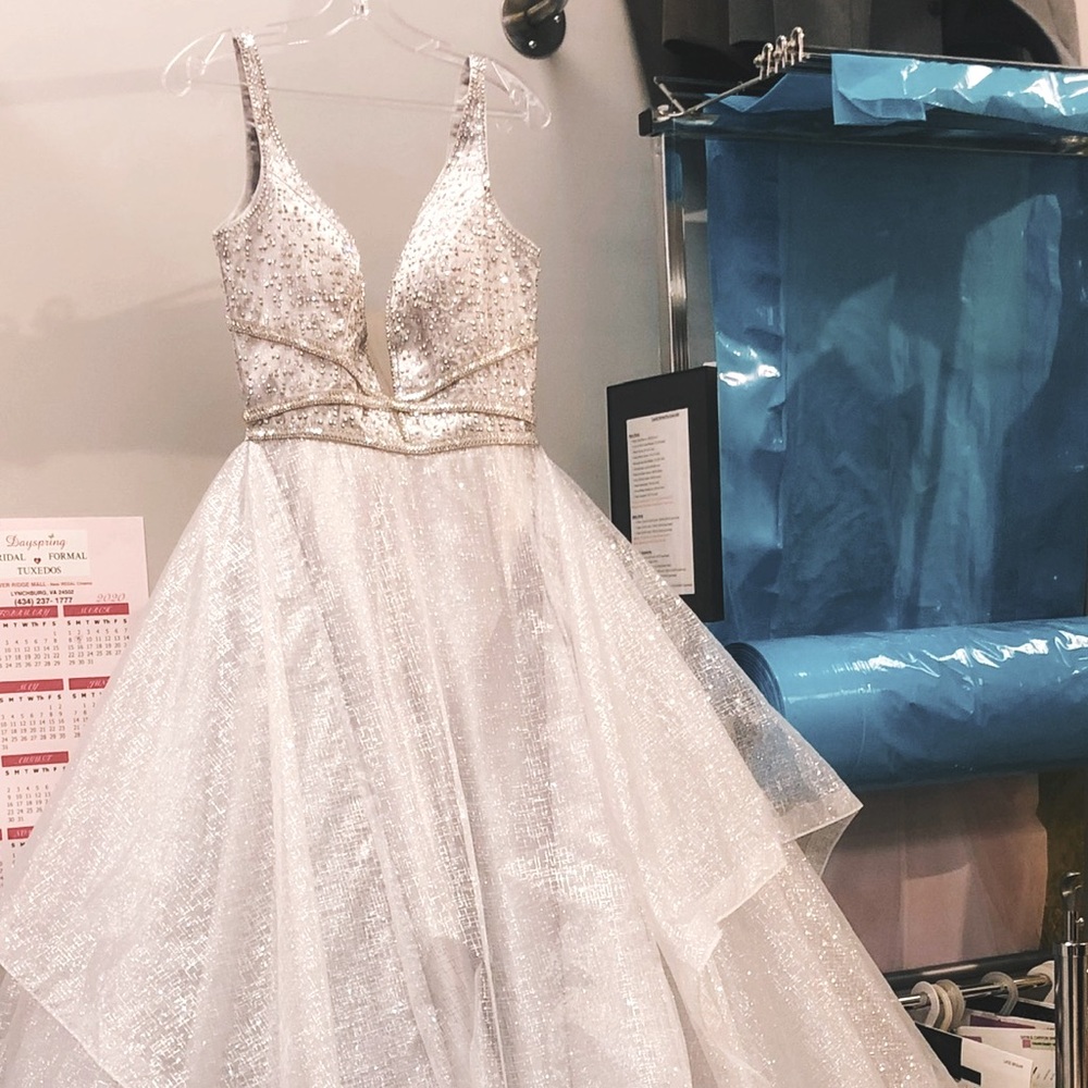 Silver Ball Gown Prom Dress